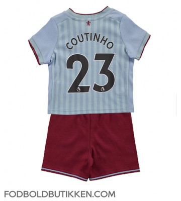 Aston Villa Philippe Coutinho #23 Udebanetrøje Børn 2022-23 Kortærmet (+ Korte bukser)